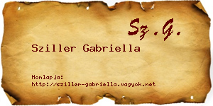 Sziller Gabriella névjegykártya