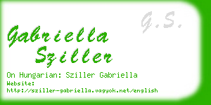 gabriella sziller business card